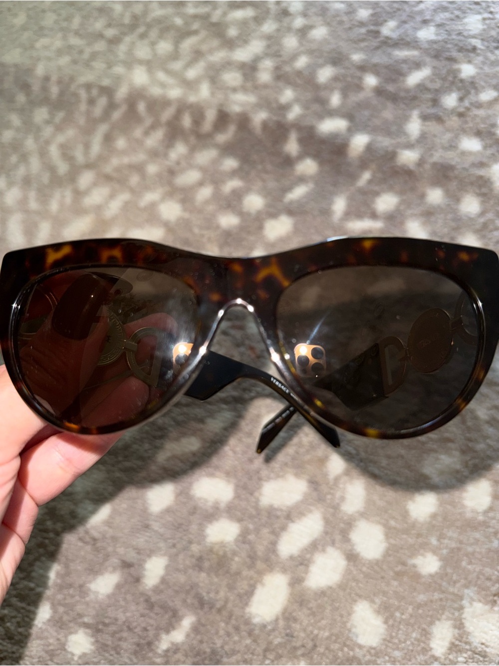 Versace Tortoiseshell Cat-Eye Sunglasses with Brown Lenses